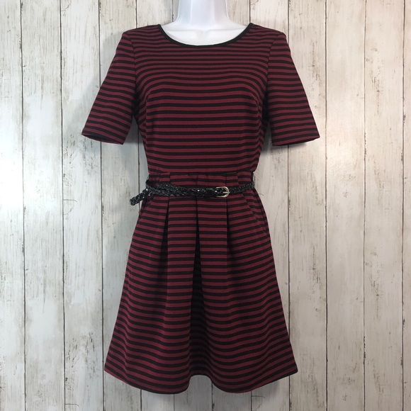 Speechless Belted Strip Pockets Dress XS - Picture 1 of 10